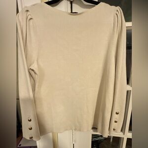 Ralph Lauren Cream Sweater with Gold Accents